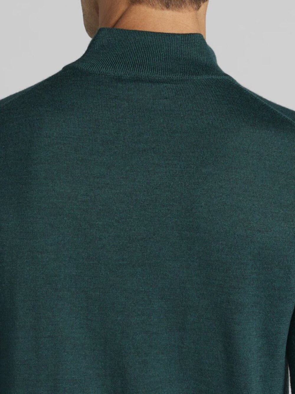 NWT Jos A Bank Traveler 100% Merino Wool 1/4 Zip Sweater Dark Green  Size XL - Picture 3 of 11